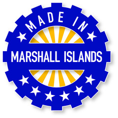 Made in Marshall Islands flag color stamp