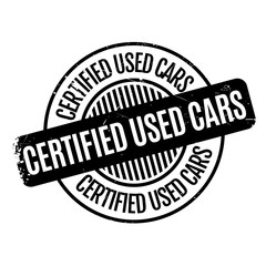 Certified Used Cars rubber stamp. Grunge design with dust scratches. Effects can be easily removed for a clean, crisp look. Color is easily changed.