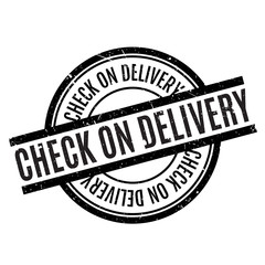 Check On Delivery rubber stamp. Grunge design with dust scratches. Effects can be easily removed for a clean, crisp look. Color is easily changed.