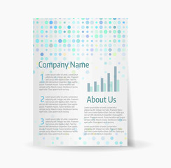 Business flyer template with mosaic background