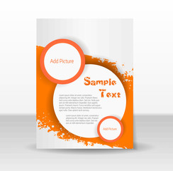 Flyer template with grunge elements