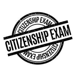 Citizenship Exam rubber stamp. Grunge design with dust scratches. Effects can be easily removed for a clean, crisp look. Color is easily changed.