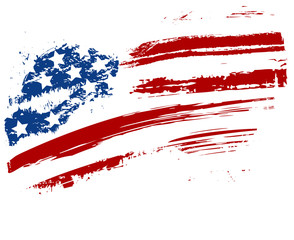 Grunge USA flag