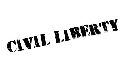 Civil Liberty rubber stamp. Grunge design with dust scratches. Effects can be easily removed for a clean, crisp look. Color is easily changed.