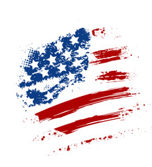 Grunge USA flag