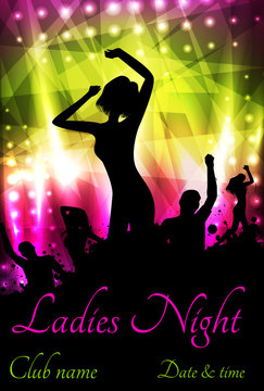 Poster for ladies night party