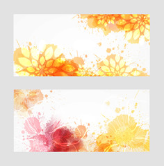 Two abstract banners