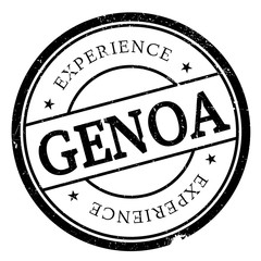 Genoa stamp. Grunge design with dust scratches. Effects can be easily removed for a clean, crisp look. Color is easily changed.