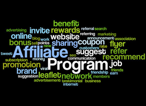 Affiliate Program, word cloud concept 6