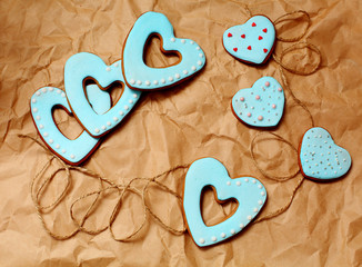 gingerbread hearts for Valentine's day