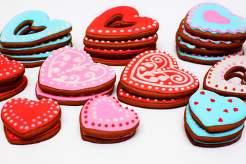 gingerbread hearts for Valentine's day