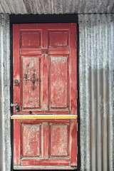 Patched Wooden Door