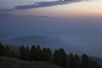 Fototapeta premium Sonnenaufgang am Dobratsch