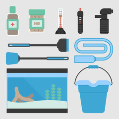 Aquarium supplies set