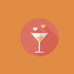 Cocktail icon. flat design