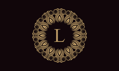 L Letter Crest Logo