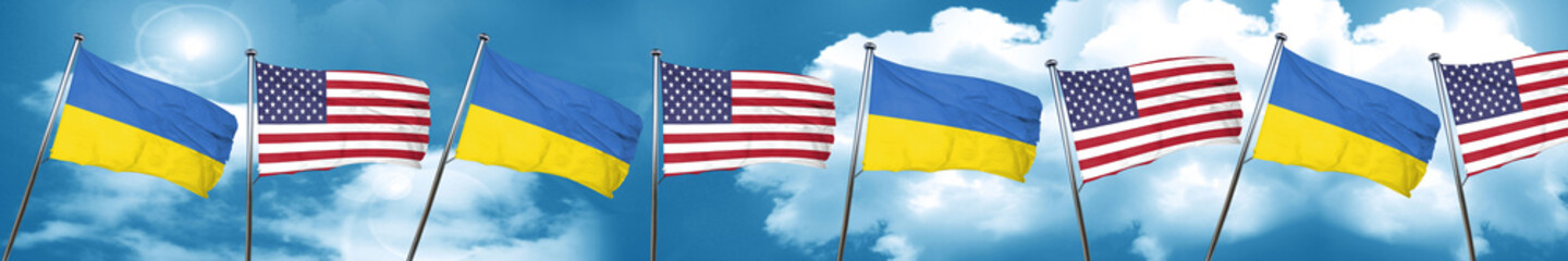 Ukraine flag, 3D rendering