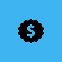 dollar icon. flat design