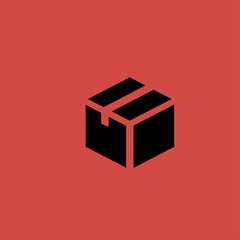 Box icon. flat design