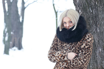 woman portrait in winter