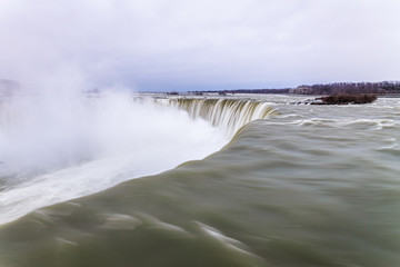 View of Niagara Falls during winter, Ontario, Canada 