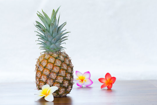 pineapple with flowers