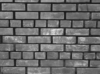 Monochrome picture of Terracotta Bricks Wall, Background, Banner