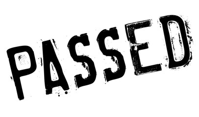 Passed stamp. Grunge design with dust scratches. Effects can be easily removed for a clean, crisp look. Color is easily changed.