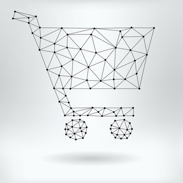 Vector Net Symbol of Shopping Cart