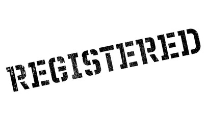 Registered stamp. Grunge design with dust scratches. Effects can be easily removed for a clean, crisp look. Color is easily changed.