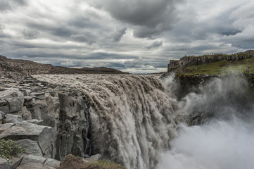Dettifoss is a waterfall in Vatnajökull National Park in Northeast Iceland, and is reputed to be the most powerful waterfall in Europe.