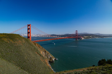 Golden Gate bridge view from Battery Spence