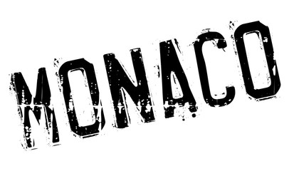 Monaco stamp. Grunge design with dust scratches. Effects can be easily removed for a clean, crisp look. Color is easily changed.