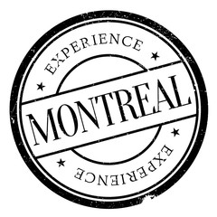 Montreal stamp. Grunge design with dust scratches. Effects can be easily removed for a clean, crisp look. Color is easily changed.