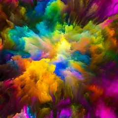 Selbstklebende Fototapete Gemixte farben Zufällige virtuelle Leinwand
