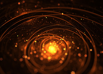  Abstract Swirl  Glow Twinkle  Background - Fractal Art