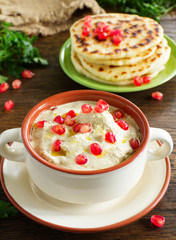 Georgian dish of chicken - satzivi.