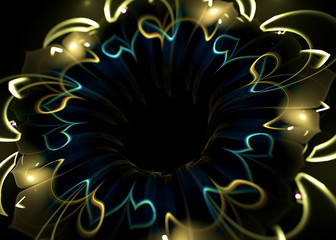 Fractal Shining Tubular Flower  -  Fractal Art - 3D image