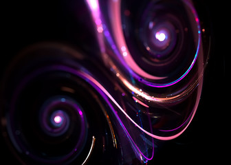  Abstract Transparent Helix  Glow Twinkle  Background - Fractal Art