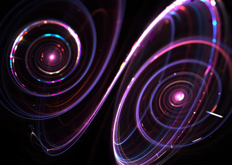  Abstract Transparent Helix  Glow Twinkle  Background - Fractal Art