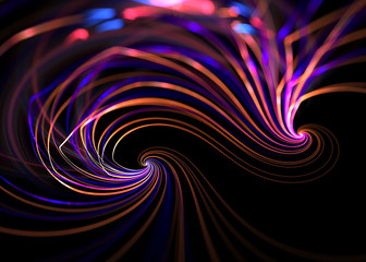 Abstract Transparent Helix  Glow Twinkle  Background - Fractal Art
