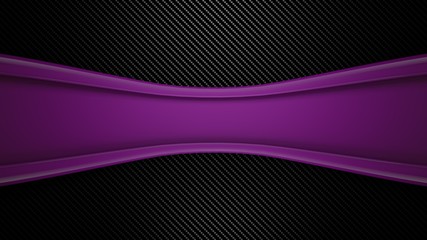 Carbon and metal purple profile abstract background.3d render
