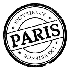 Paris stamp. Grunge design with dust scratches. Effects can be easily removed for a clean, crisp look. Color is easily changed.