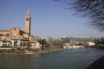 Obraz premium Paesaggio cittadino di Verona
