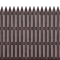 Seamless Battered Wooden Fence   - 3D illustration