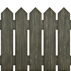 Fototapeta premium Seamless Battered Wooden Fence - 3D illustration