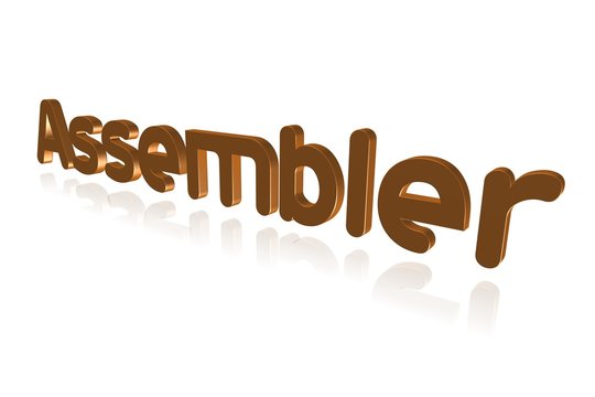 Programming Term - Assembler - Convert Assembly Code Programs to Machine Code - 3D image