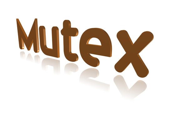 Programming Term - Mutex - Mutual Exclusion Object -  3D image