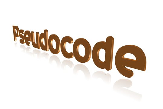 Programming Term - Pseudocode or  p-code - Programming Language -  3D image