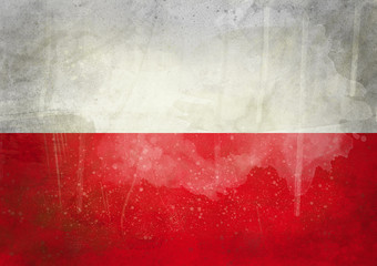 Poland grunge flag